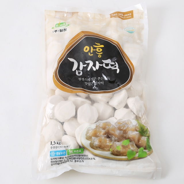 강원더몰,직판 밀원본가 강원도 안흥 감자떡 1.5Kg 약50개