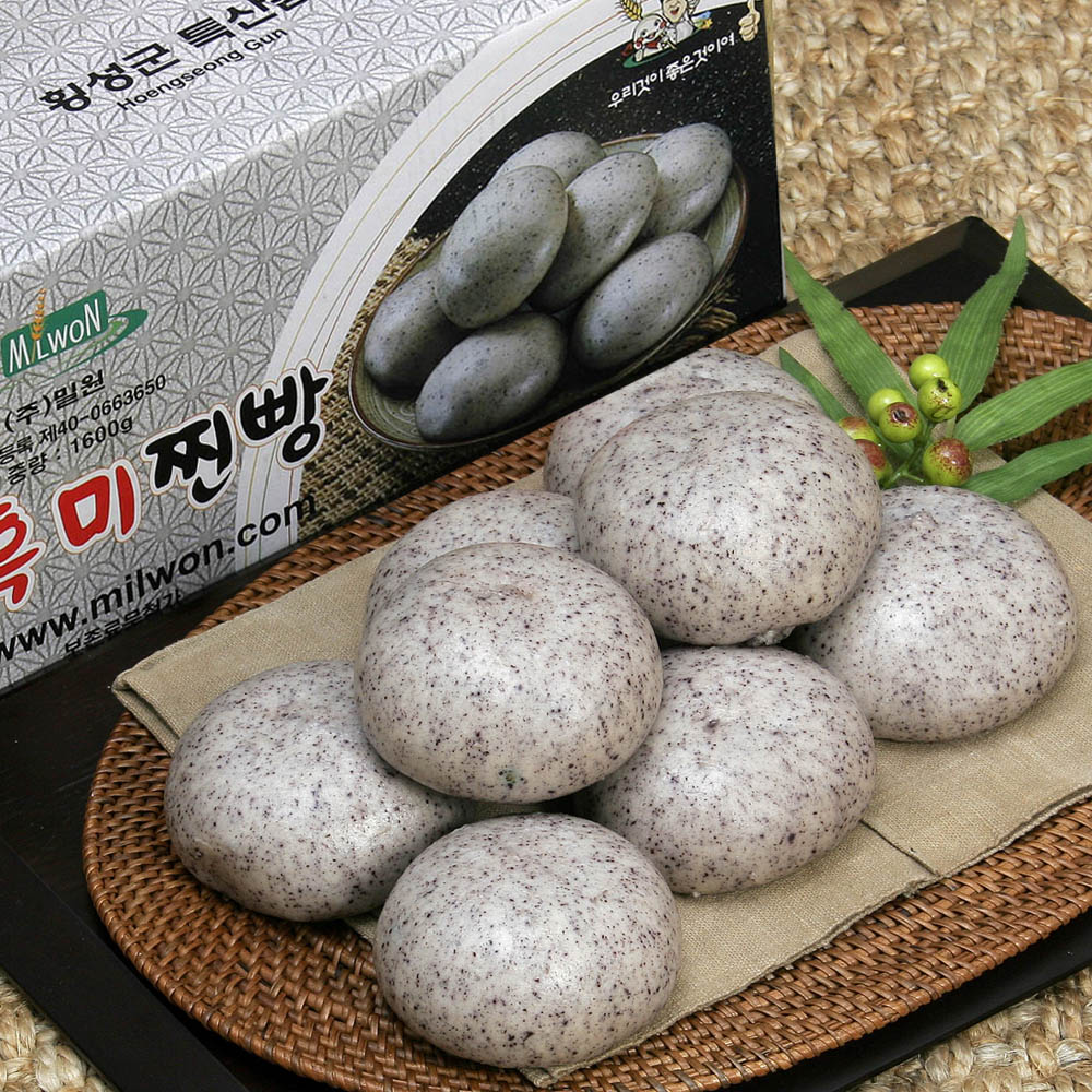 밀원본가 안흥찐빵,직판 밀원본가 안흥찐빵 흑미 1.6kg 25개 HACCP